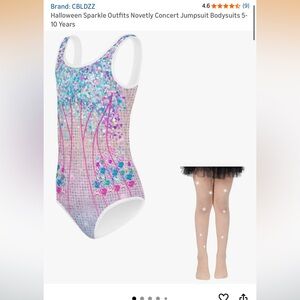 Kids Sparkle Jumpsuit Costume - Pink and Purple